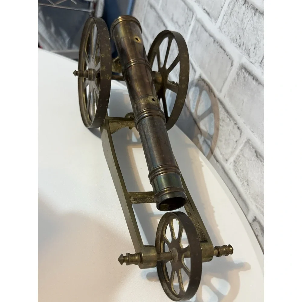 Vintage Solid Brass Miniature Cannon Model 15